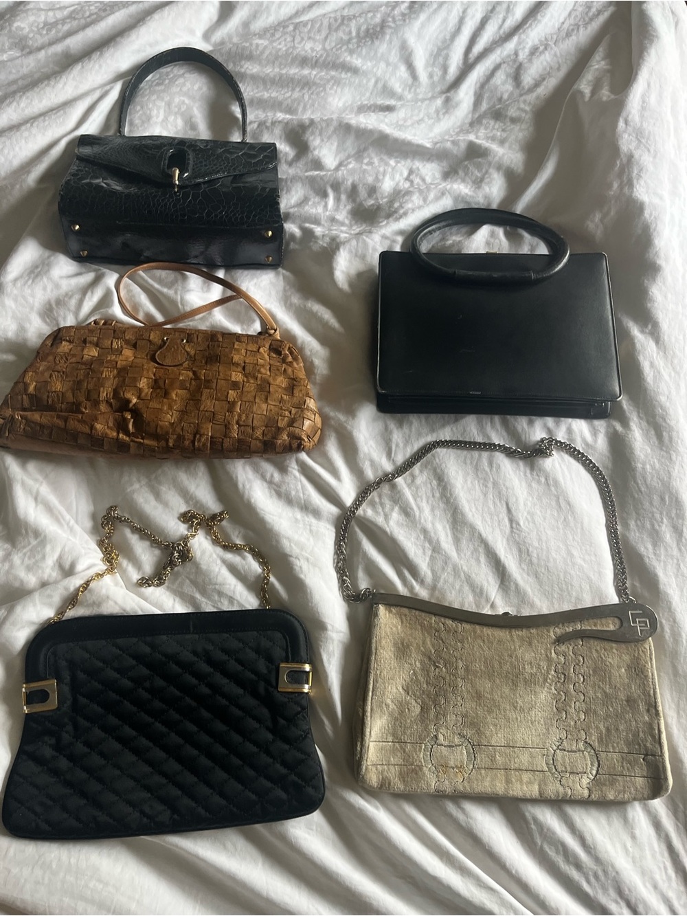 5 vintage purses- David’s, creeds, cesare Piccini.